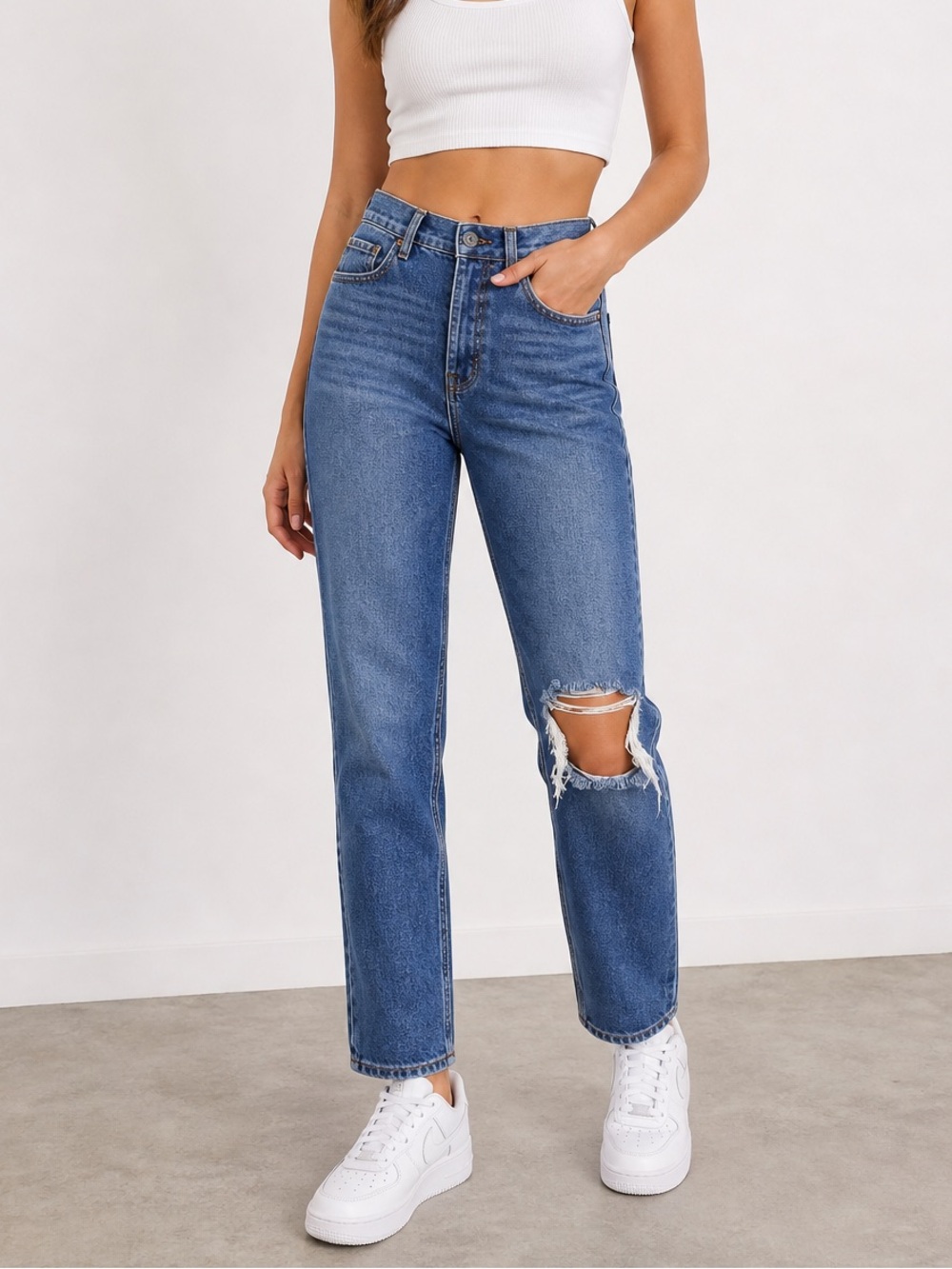 PacSun Ultra High Rise Slim Jeans Size 27 Distressed
